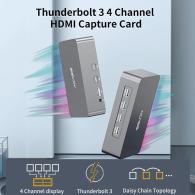 Box Capture ACASIS Thunderbolt 3 Quad  4 input HDMI AC-TP4HD