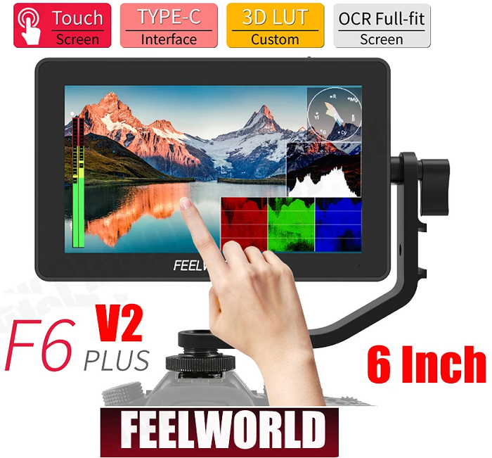 Monitor 4K FEELWORLD F6 PLUS V2 6 Inch 3D LUT Touch Screen IPS